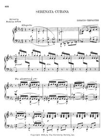 Partition complète, Serenata Cubana, E♭ major, Cervantes, Ignacio