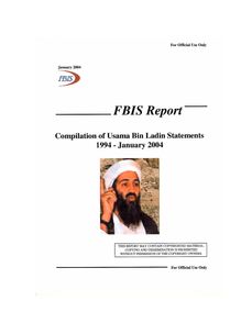 Compilation of Usama Bin Laden Statements 1994 - January 2004