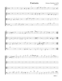 Partition Fantasia, VdGS No. 1 - partition complète (Tr Tr T B), fantaisies pour 4 violes de gambe