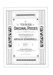 Partition , Romance, 3 Original pièces, Somervell, Arthur