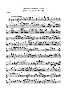 Partition flûte, Piano Concerto No.21, Piano Concerto No.21, C major