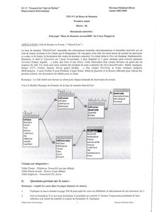 Bases de données / SQL - 1ère Année 2003 Informatique IUT Reims