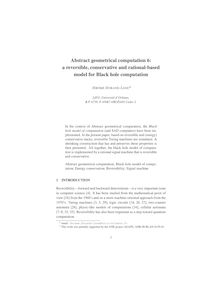 Abstract geometrical computation a reversible conservative and rational based
