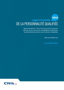 CNIL - rapport - les dispositions relatives à la lutte contre le terrorisme 2015