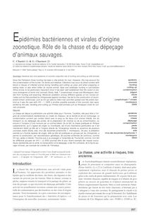 Epidémies bactériennes et virales d origine z o o n o t i q u e ...