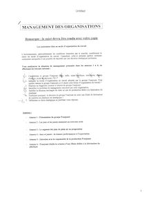 Management des Organisations 2008 S.T.G (Communication et Gestion des Ressources Humaines) Baccalauréat technologique