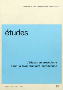 L éducation préscolaire dans la Communauté européenne