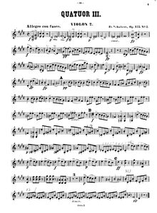 Partition violon 2, corde quatuor No. 11 en E Major, D.353 (Op.125 No.2)