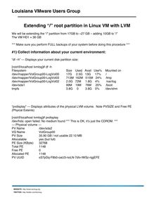 Resize root partition w LVM