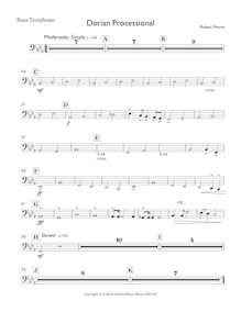 Partition basse Trombone, Dorian Processional pour Brass chœur, Moore, Robert