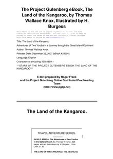 The Land of the Kangaroo - Adventures of Two Youths in a Journey through the Great Island Continent