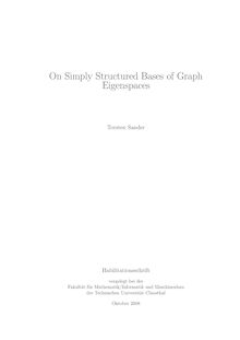 On simply structured bases of graph eigenspaces [Elektronische Ressource] / Torsten Sander