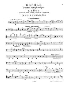 Partition de violoncelle, Orpheus, Symphonic Poem No.4