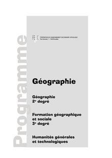 P rogramme - Géographie