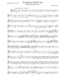 Partition Bb clarinette 2, Symphony No.11  Latin , A minor, Rondeau, Michel