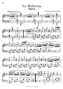 Partition complète, La Ballerina, Op.68, Caprice, Bovy-Lysberg, Charles Samuel