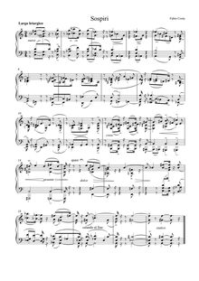 Partition complete partition de piano,  Sospiri  pour cordes, Costa, Fabio