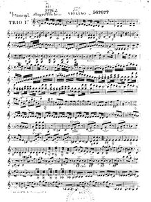 Partition violon 2, 6 corde Trios, Op.2, Bruni, Antonio Bartolomeo