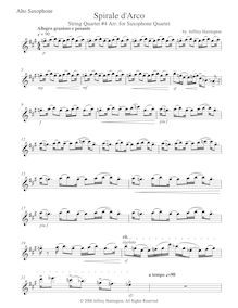 Partition Alto Saxophone , partie, corde quatuor No.4, Spirale d’Arco