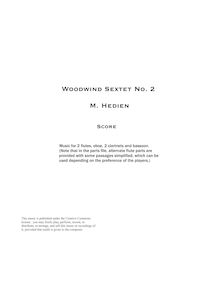 Partition complète, Woodwind Sextet No.2, Hedien, Mark