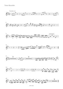 Partition Var.20 - ténor enregistrement , Goldberg-Variationen, Goldberg Variations ; Aria mit 30 Veränderungen ; Clavier-Übung IV