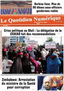 Le Quotidien Numérique d’Afrique n°1465 – Du Jeudi 25 juin 2020
