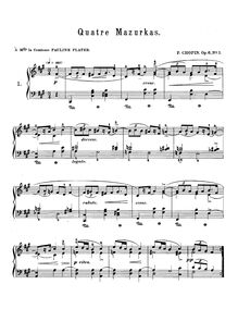 Chopin - Quatre Mazurkas