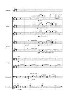 Partition compléte - cordes + Soprano, Meine Frühverliehenen chansons
