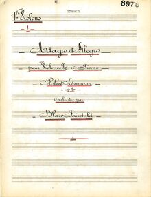 Partition violon 1, Adagio et Allegro, Op.70, Adagio et allegro pour violoncelle (et piano), Op.10