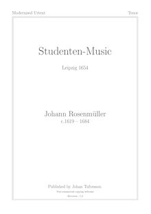 Partition ténor (viole de gambe, en C clef), Studenten-Music, Rosenmüller, Johann