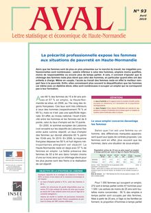 La précarité professionnelle expose les femmes aux situations de pauvreté en Haute-Normandie