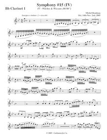 Partition clarinette 1, Symphony No.15  Black Halloween , F minor
