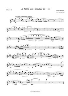 Partition flûte 1, Préludes, Premier Livre, Debussy, Claude