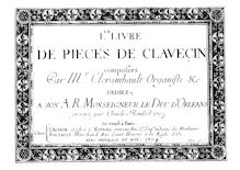 Partition complète (alternate), pièces de Clavecin, Clérambault, Louis-Nicolas