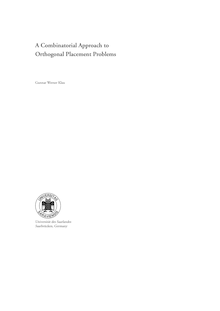A combinatorial approach to orthogonal placement problems [Elektronische Ressource] / Gunnar Werner Klau