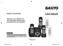 Notice Téléphone sans fil Sanyo  CAS-D6325