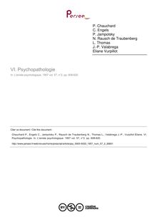 Psychopathologie - compte-rendu ; n°2 ; vol.57, pg 608-620