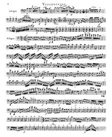 Partition violoncelle, corde Trio, op.2, C major, Eybler, Joseph
