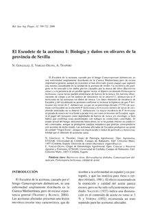 El escudete de la aceituna I: Biología y daños en olivares de la provincia de Sevilla