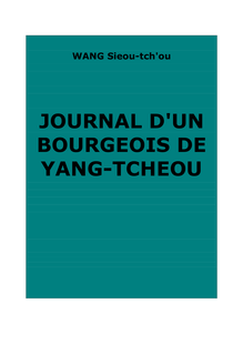 Journal d un bourgeois de Yang-tcheou 