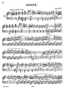 Partition Sonata No.1 (scan), Three Piano sonates, Op.40, Clementi, Muzio