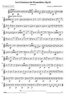 Partition trompette 1, 2 (en C), Die Geschöpfe des Prometheus Op.43