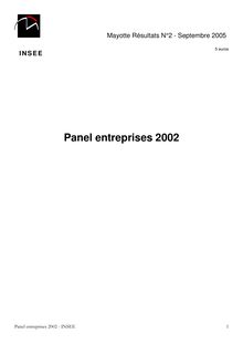 Panel entreprises 2002