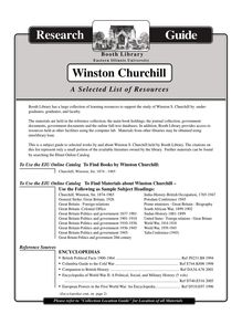 Winston Churchill Research Guide