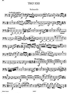 Partition de violoncelle, 3 Piano Trios, Hob.XV:21-23 par Joseph Haydn