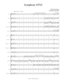 Partition , Allegro assai, Symphony No.27, B-flat major, Rondeau, Michel