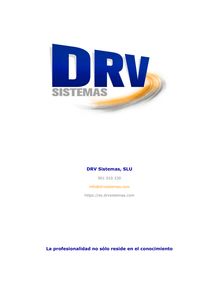 Dossier comercial DRV Sistemas