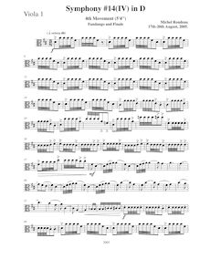 Partition altos I, Symphony No.14, D major, Rondeau, Michel