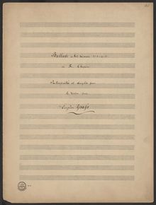 Partition de violon, Ballade No.1, G minor, Chopin, Frédéric