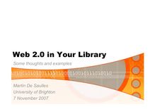 Web 2.0 in  Your Library